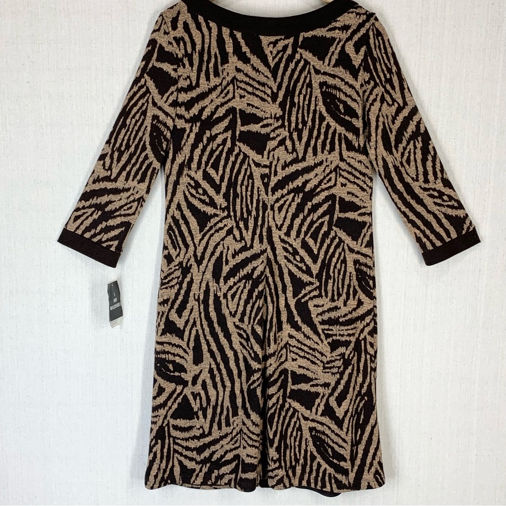 Sandra Darren~NWT~Women's Retro Geometric‎ Print Knit Sweater Midi Dress~Sz 10 - Picture 8 of 15